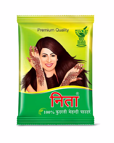 Neeta 100% Natural Mehendi Powder Premium Quality Pure Henna powder 1Kg Brown-9605-NE-NMP-1KG-NBRN-POUCH-PK1