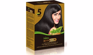 Nisha Quick Hair Color Henna-Based Herbal Protection & No Ammonia 100% Grey Coverage permanent Root Touch Up & Full Hair Color