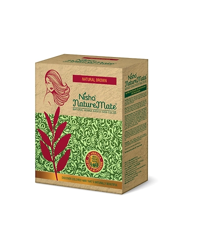 Nisha Naturemate Natural Henna Based Hair Color With Henna Herbs, No Ammonia, No Resorcinol 60 gm Original Black-9026-NI-NM-90GM-NBRN-BOX-PK1