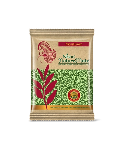 Nisha Naturemate Natural Henna Based Hair Color With Henna Herbs, No Ammonia, No Resorcinol 60 gm Original Black-Natural Brown-2