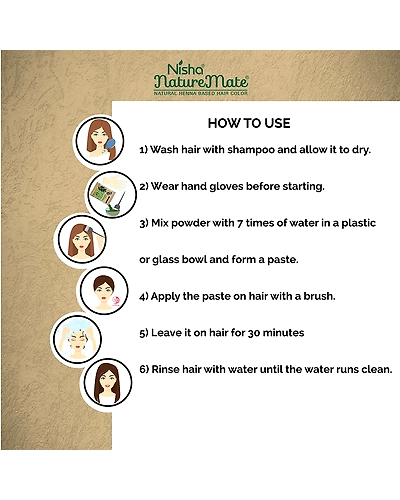 Nisha Naturemate Natural Henna Based Hair Color With Henna Herbs, No Ammonia, No Resorcinol 60 gm Original Black-Natural Brown-3