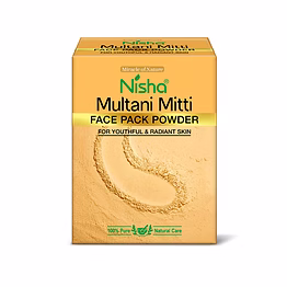 nisha multani mitti for face 100g | fuller’s earth powder | natural oil control, acne & tan removal, removes dead skin, cleanses pores| skin brightening face pack