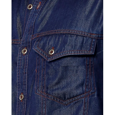 Prototype Men Washed Casual Blue Shirt-M-Blue-3