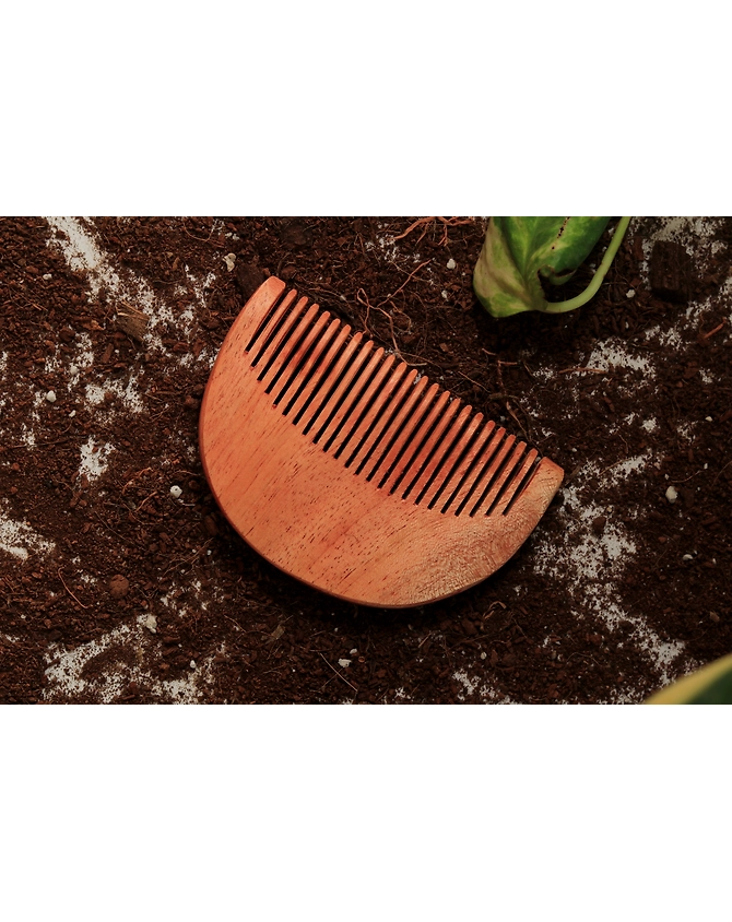 Natural neem beard comb-12337286