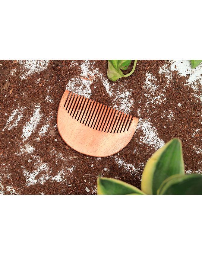 Natural neem beard comb-3