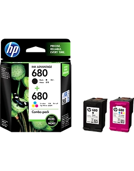 HP 680 2-pack Black/Tri-color Original Ink Advantage Cartridges