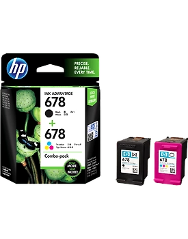 HP 678 2-pack Black/Tri-color Original Ink Advantage Cartridges