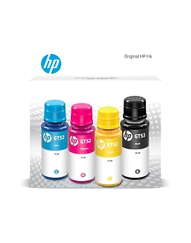 HP GT52 CMY/GT53 Blk Ink Bottle 4-Pk
