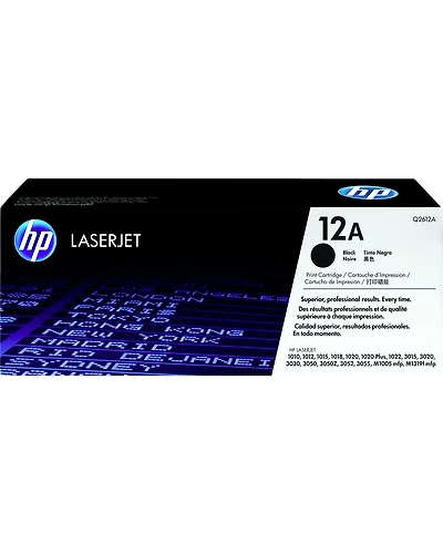 HP 12A Black Original LaserJet Toner Cartridge-Q2612A