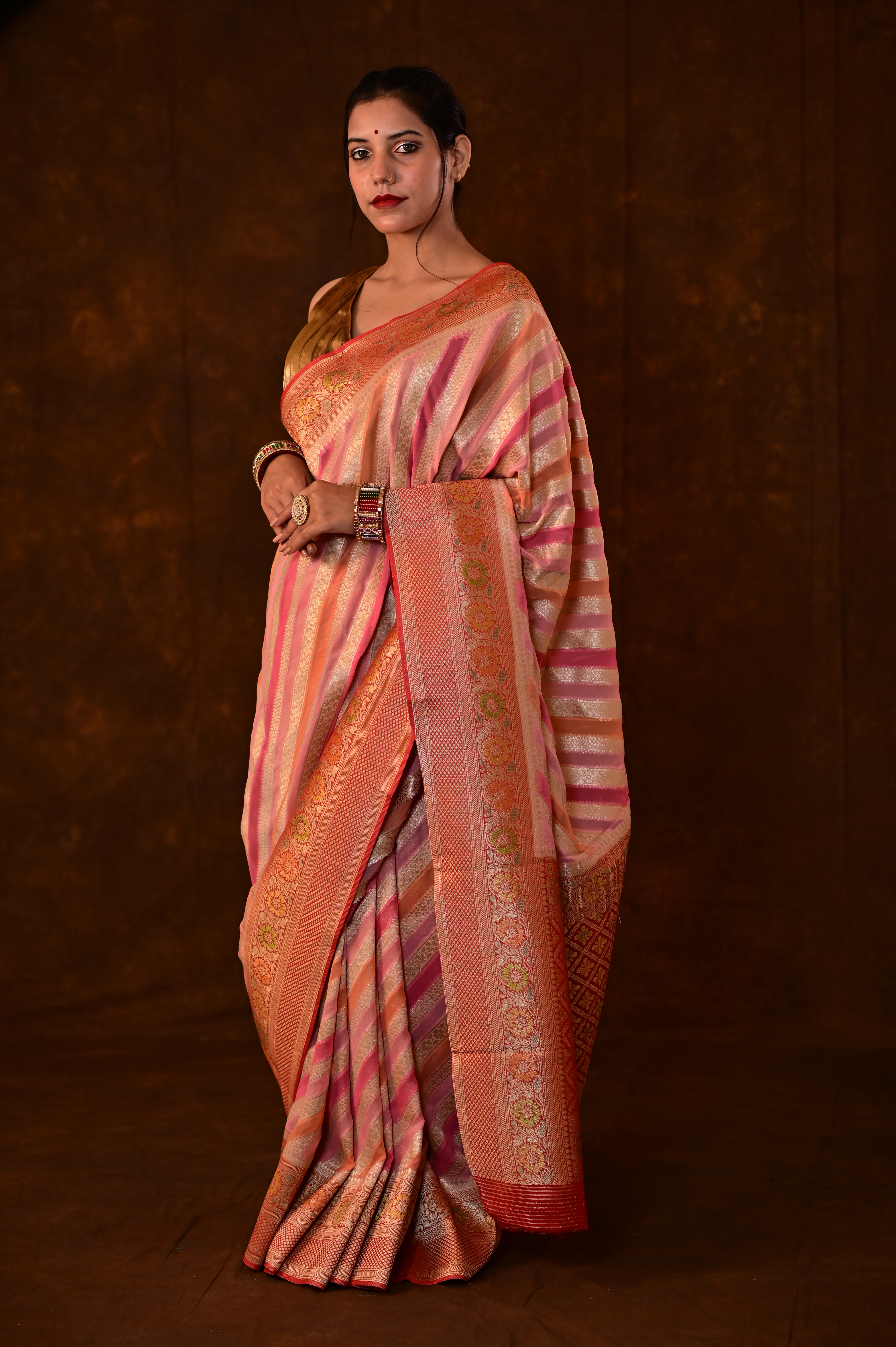 Fancy Georgette Rungkaat Banarasi Saree-RUNG1118