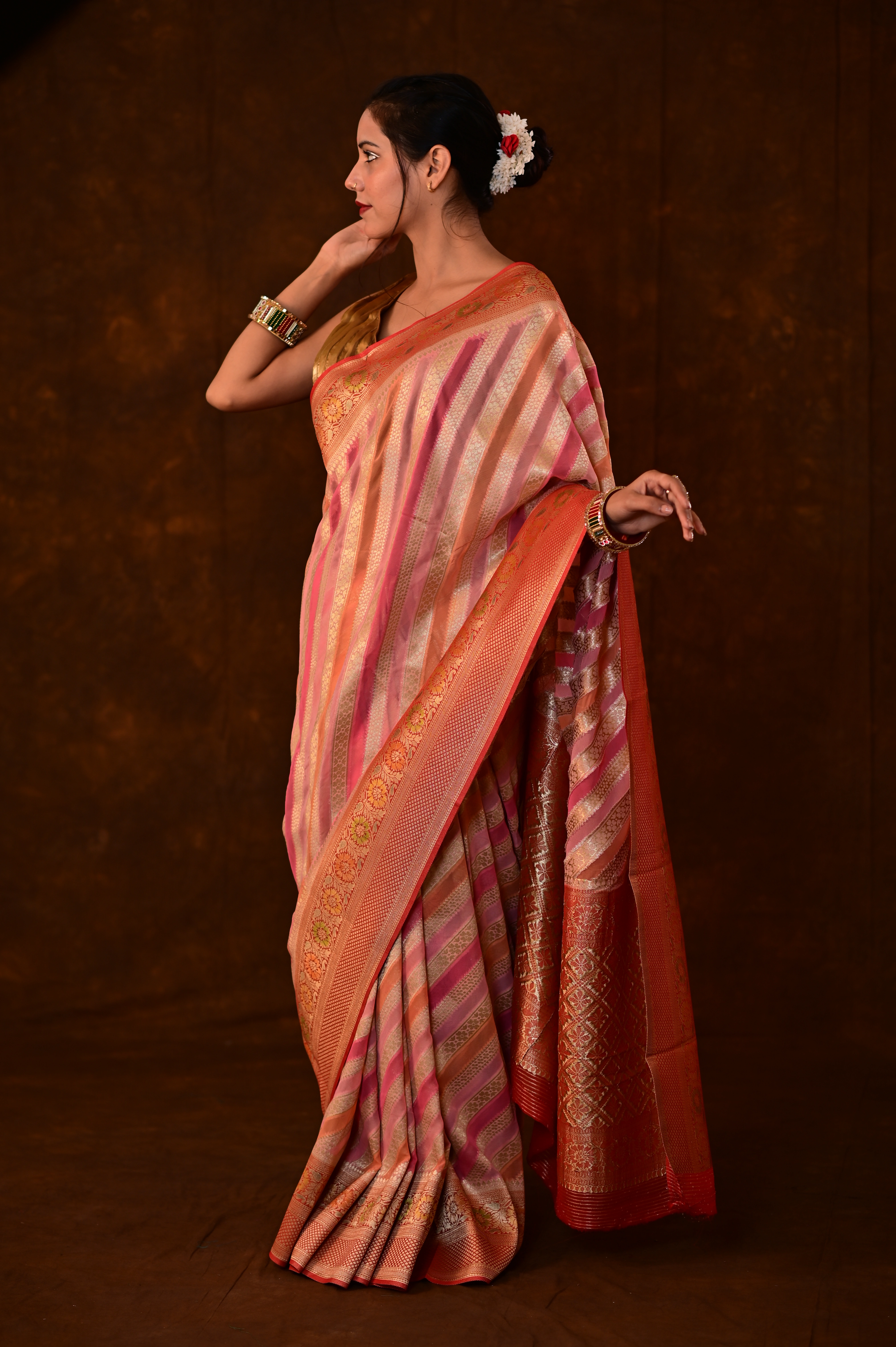 Fancy Georgette Rungkaat Banarasi Saree-Fancy-1