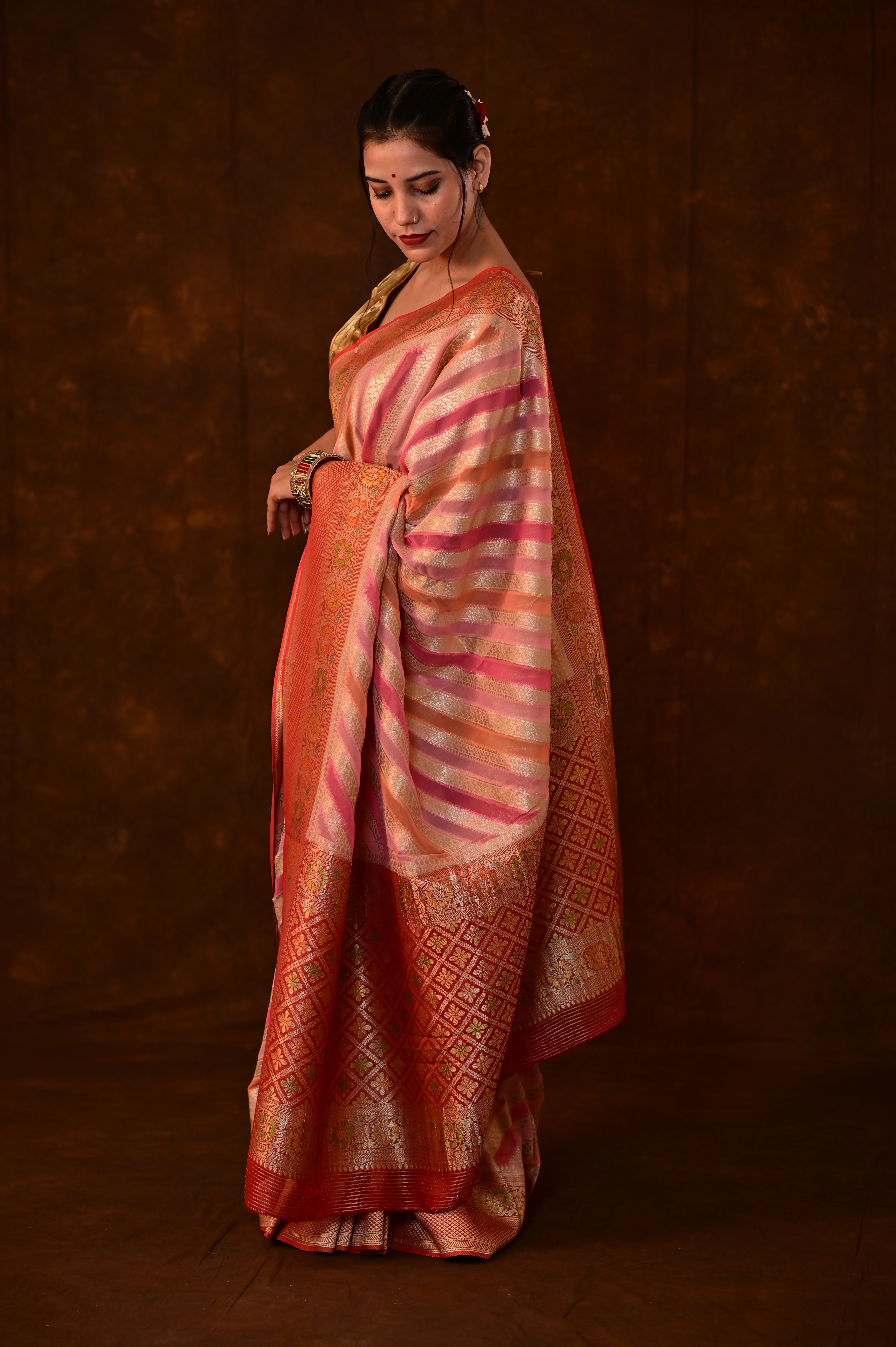 Fancy Georgette Rungkaat Banarasi Saree-Fancy-3