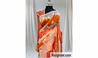 Pure Kora Tissue Rungkaat Banarasi Handloom Saree