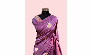 Levender Pure Raw Mango Banaras Handloom Saree