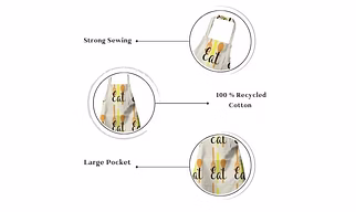 Recycled Cotton Silverware design Kitchen Apron
