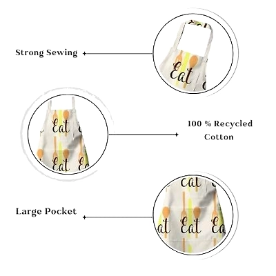 Recycled Cotton Silverware design Kitchen Apron-2