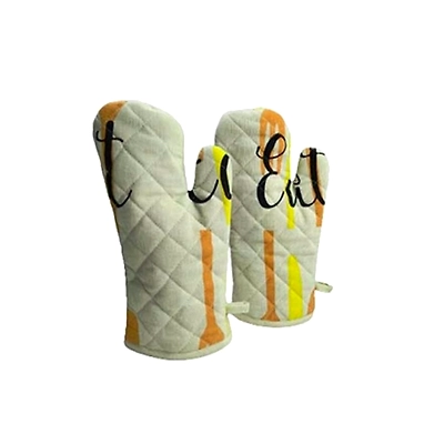 Recycled Cotton Silverware Design (Set of 2 Oven mitt)-12620404