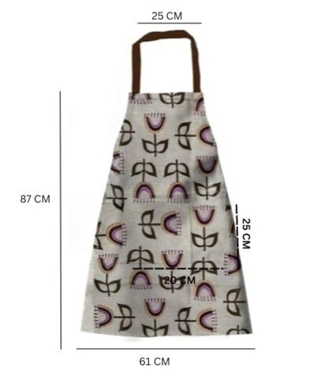 Recycled Cotton Floral design Set Of Kitchen Tea Towel &amp; Apron-1