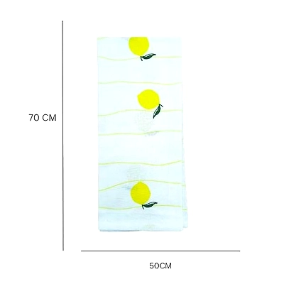 Recycled Cotton Lemon Tea Towel &amp; Kitchen Apron Set-3