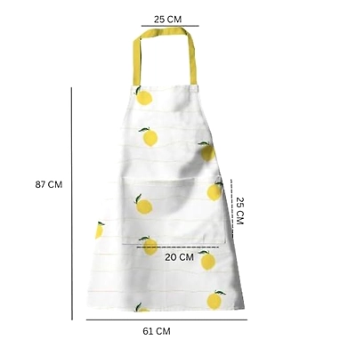 Recycled Cotton Lemon Design Kitchen Apron-2