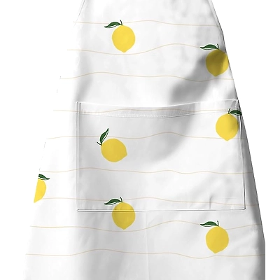 Recycled Cotton Lemon Design Kitchen Apron-1