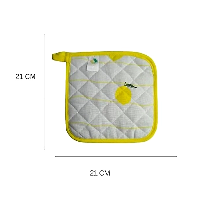 Recycled Cotton Lemon (Set of 2 Potholder)-2