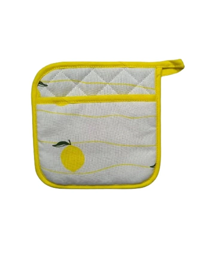 Recycled Cotton Lemon (Set of 2 Potholder)-1