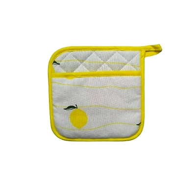 Recycled Cotton Lemon (Set of 2 Potholder)-1
