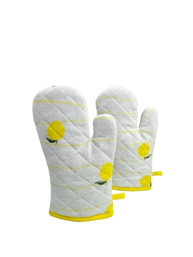 Recycled Cotton Lemon Design (Set of 2 Oven mitt)-AIPLKCN003-2