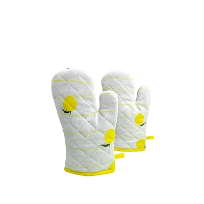 Recycled Cotton Lemon Design (Set of 2 Oven mitt)-AIPLKCN003-2