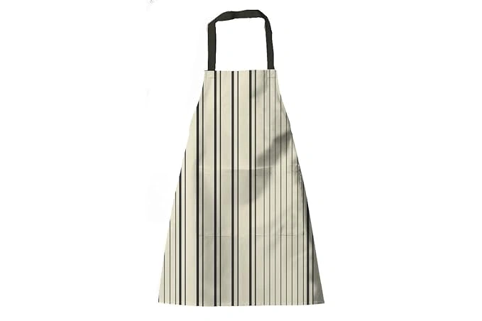 Attica Tracery Recycled Cotton Yellow blended Gray Stripe Kitchen Apron-3