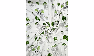 Attica Tracery 3 Layer 100% Muslin Cotton Cloudy Elephant Print Baby Blanket/Swaddle