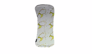 Attica Tracery 3 Layer 100% Muslin Cotton Cloudy Moon Star Print Baby Burp (Bamboo & Tendor Yellow) - Super Soft for Newborn Kids (set of 2)