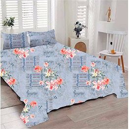 attica tracery floral bliss 100% cotton digital printed bedsheet
