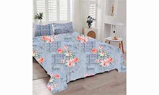 Floral Bliss 100% Cotton  Digital Printed Bedsheet