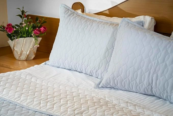 Stylish Geometric Quilted Bedspread-1