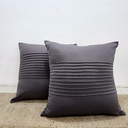 duck grey color cotton duck cushion covers set