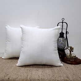 dobby white cushion cover