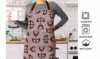 Recycled Cotton Floral design Kitchen Apron