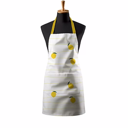recycled cotton lemon design kitchen apron