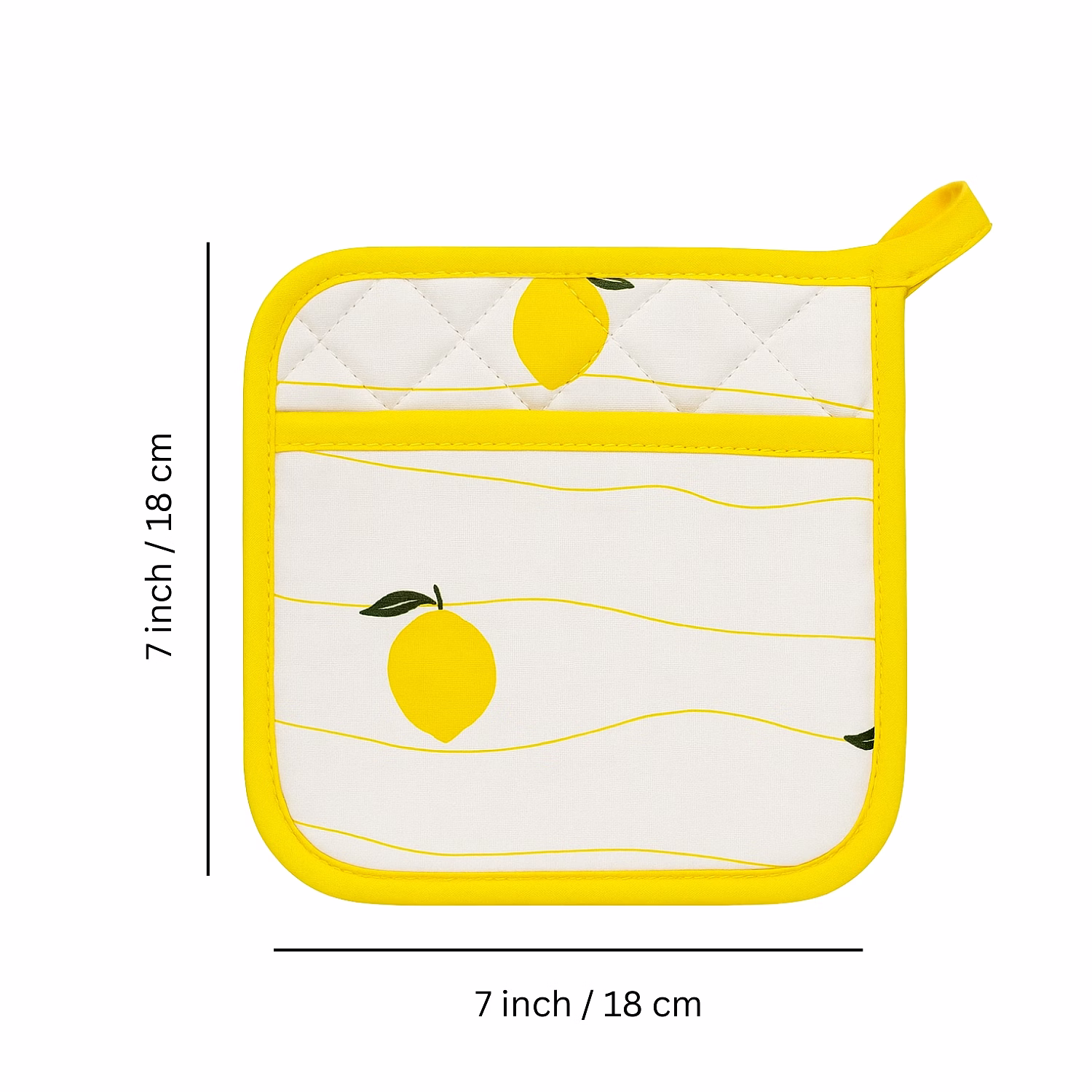 Recycled Cotton Lemon (Set of 2 Potholder) image 2