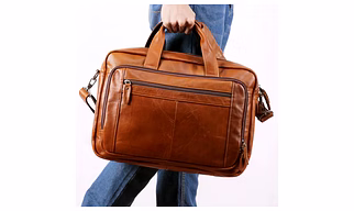 Genuine Buffalo Leather Laptop Bag