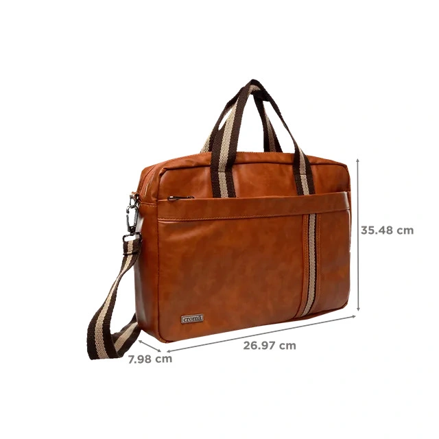 Leather Laptop Sleeve for 15 Inch Laptop (Brown)-12333882