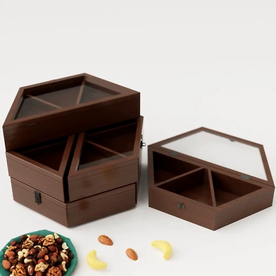 ANGEL DECOR Wooden Dry Fruit Gift Box