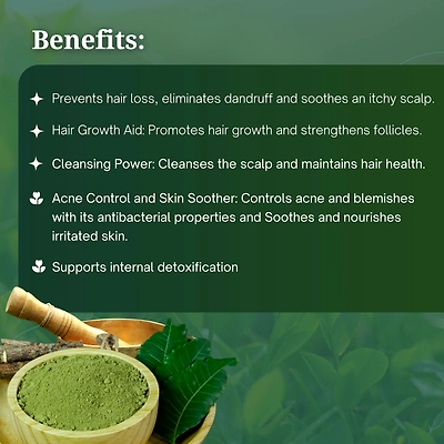 Naturex Pure Neem Powder - Solar Dried-3