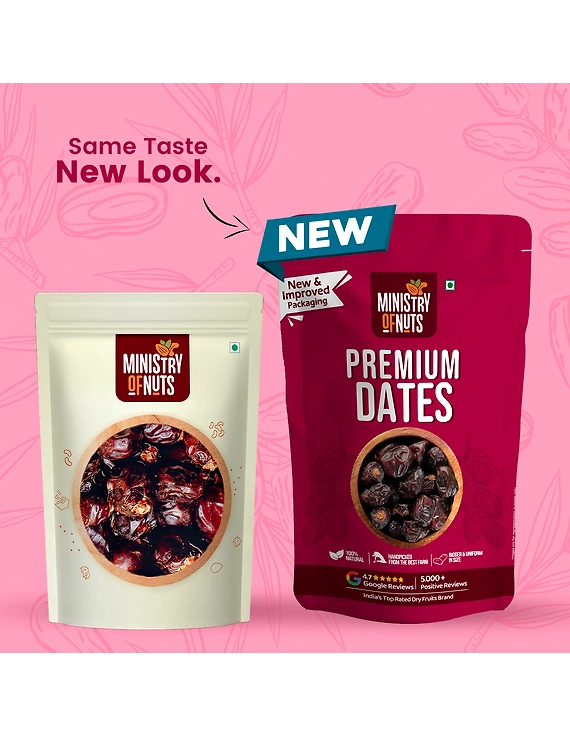Ministry Of Nuts Special Khenaizi Dates Premium Khajoor All Natural, Good Source Of Protein &amp; Dietary Fibres, Zero Cholesterol &amp; Trans Fat, No Sugar (Dates 500g)…-5