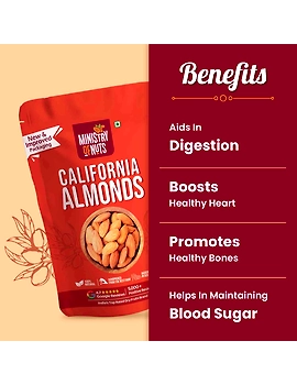 Ministry Of Nuts Premium California Almonds | Premium Badam Giri | High in Fiber &amp; Boost Immunity | Real Nuts | Gluten Free (Almonds 500G)…-2-sm