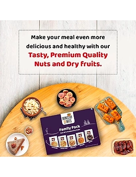 Ministry Of Nuts Family Pack Of 5 Premium Dry Fruits Almonds 150g, Dried figs 125g, Walnuts 125g, Raisins 175g, Dates 175g in Different Combos Total 750g-3-sm