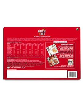 Ministry Of Nuts Family Pack Of 5 Premium Dry Fruits California Almonds 150g, California Pistachios 125g Whole Cashew Nuts 150g, Seedless Raisins 150g &amp; Omani Dates 175g Total 750G-1-sm