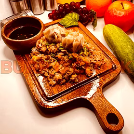 Beef & mushroom fried rice with 2pcs siomai